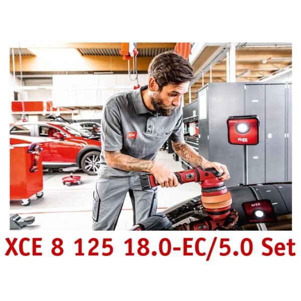 Flex Cordless polisher XCE 8 125 18.0-EC/5.0 SET